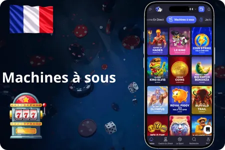 Catalogue de machines à sous sur casino mobile en France