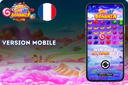 Version mobile de la machine à sous Sweet Bonanza