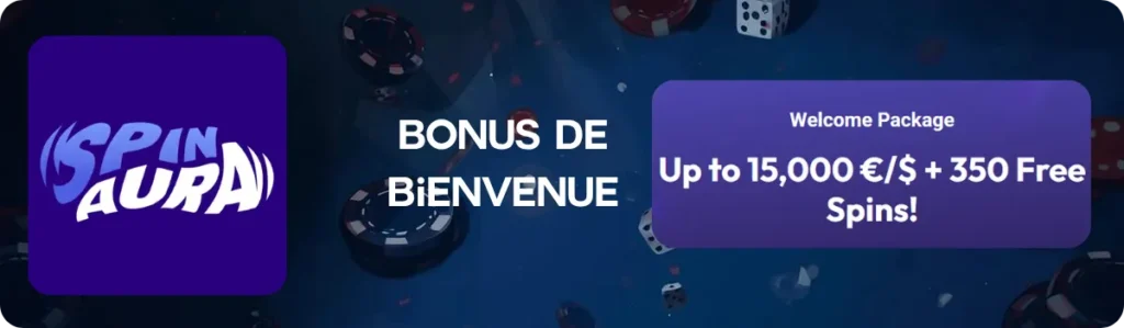 Bonus de bienvenue SpinAura Casino