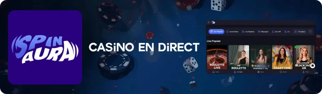 Casino en direct SpinAura Casino