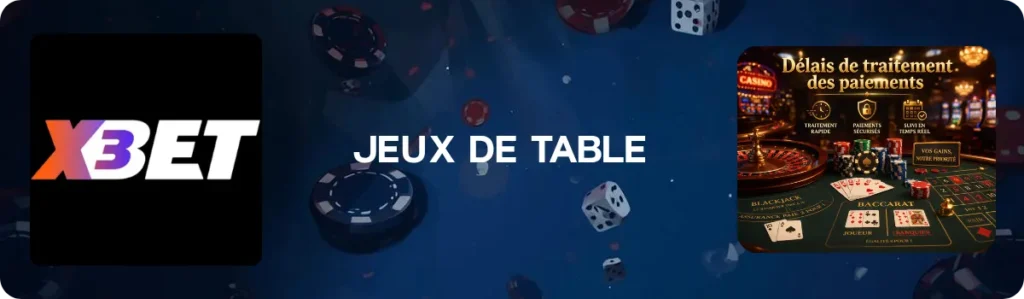 Jeux de table X3bet Casino