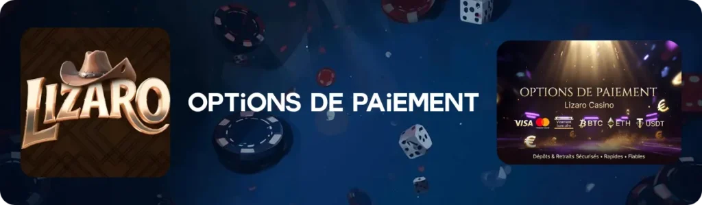 Options de paiement Lizaro Casino